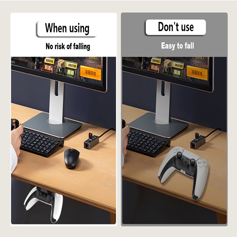Table Stand for PS5 PS4 Controller Playstation 5 Playstation 4 Under Desk Mount for DualSense & DualShock 4. 