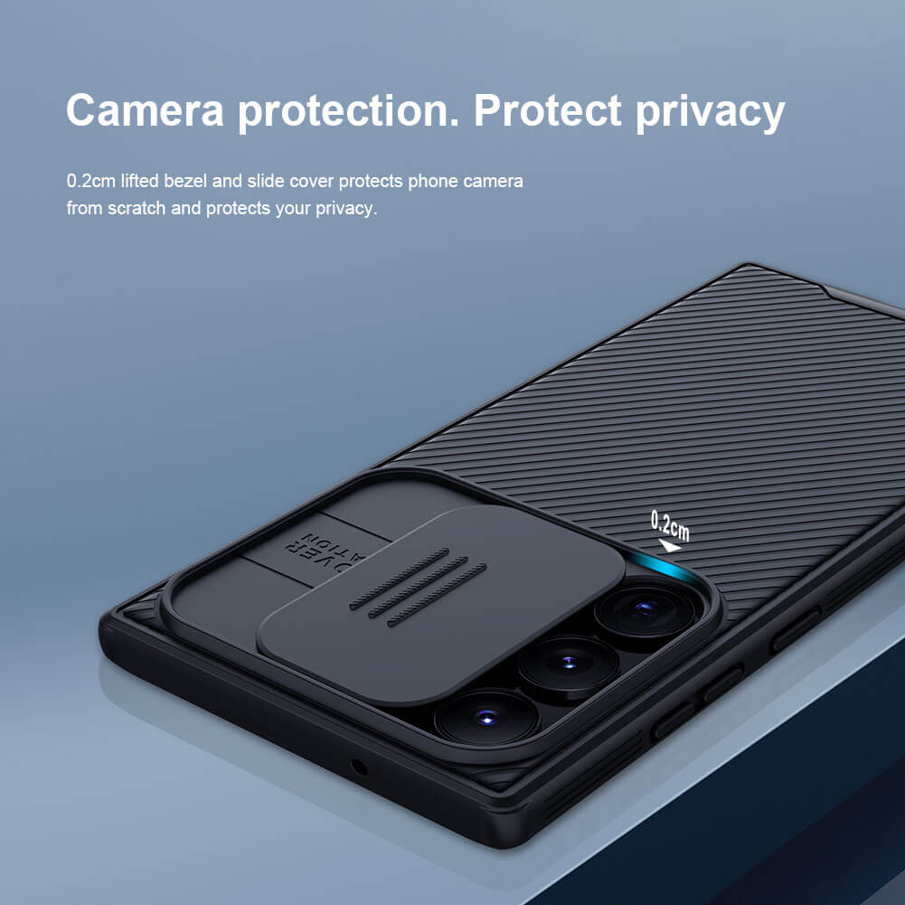 Nillkin Galaxy S23 Ultra Case CamShield Pro For Samsung Galaxy S23 Ultra Case with Slide Camera Cover Slim Rugged Phone Case For Samsung S23 Ultra 5G 2023 6.8'' Black. 