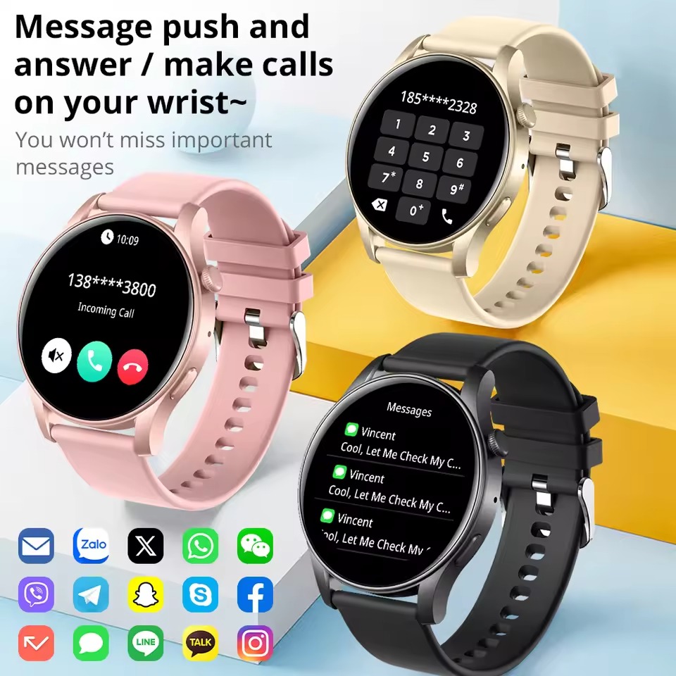 COLMI V73 Bluetooth Calling Smartwatch AMOLED Display, Health Fitness Tracking Waterproof Smart Watch. 