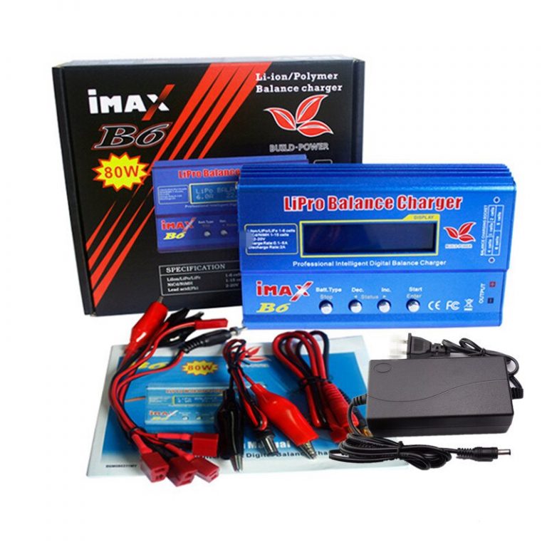 iMAX B6 80W 6A Lipo Battery Balance Charger With Power Supply Adapter EU Plug. 