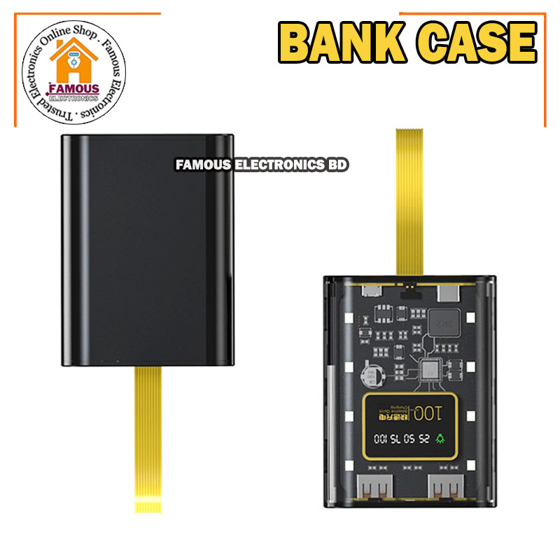18650 Battery Charger Case Cool DIY Power Bank Box Fast Charging Case With Night Light Charging Power Bank Case. 