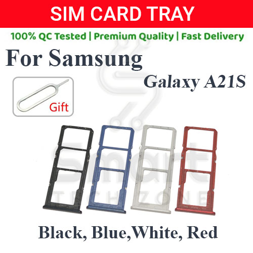Samsung Galaxy A21S Sim Tray Micro SD Card Slot with Sim Ejector Pin Replacement Part
