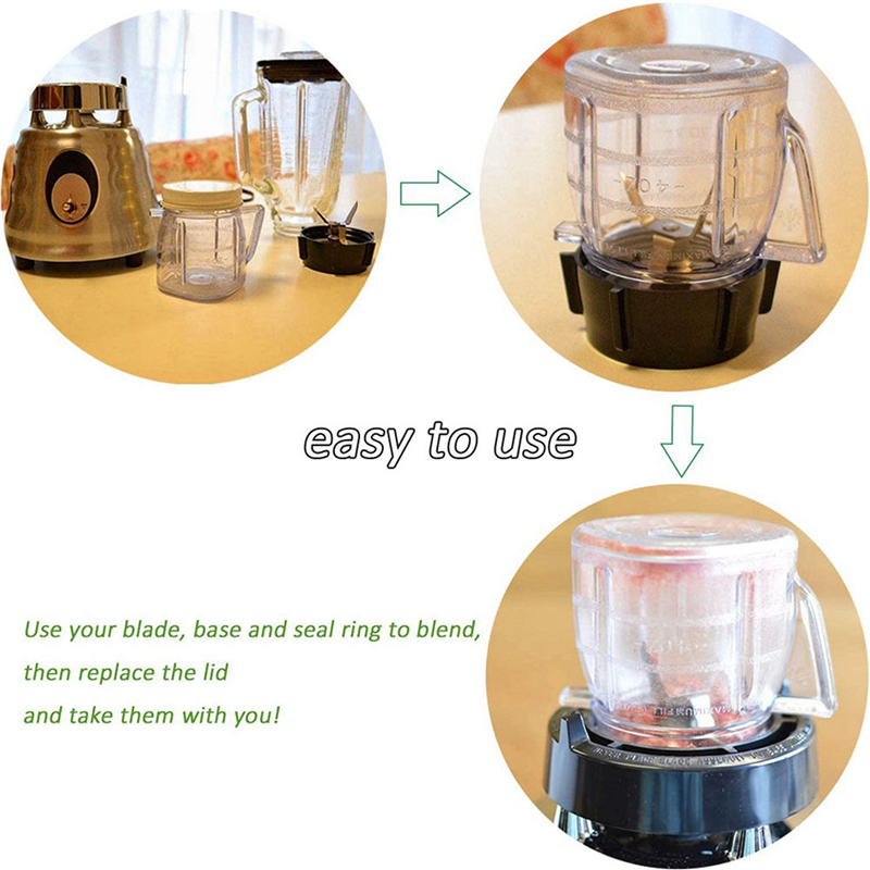 for Oster Blender Replacement Parts, 4937 Mini Osterizer Blender Jar Accessory, Cup Mini Plastic Jars with Lids (3 Pack). 