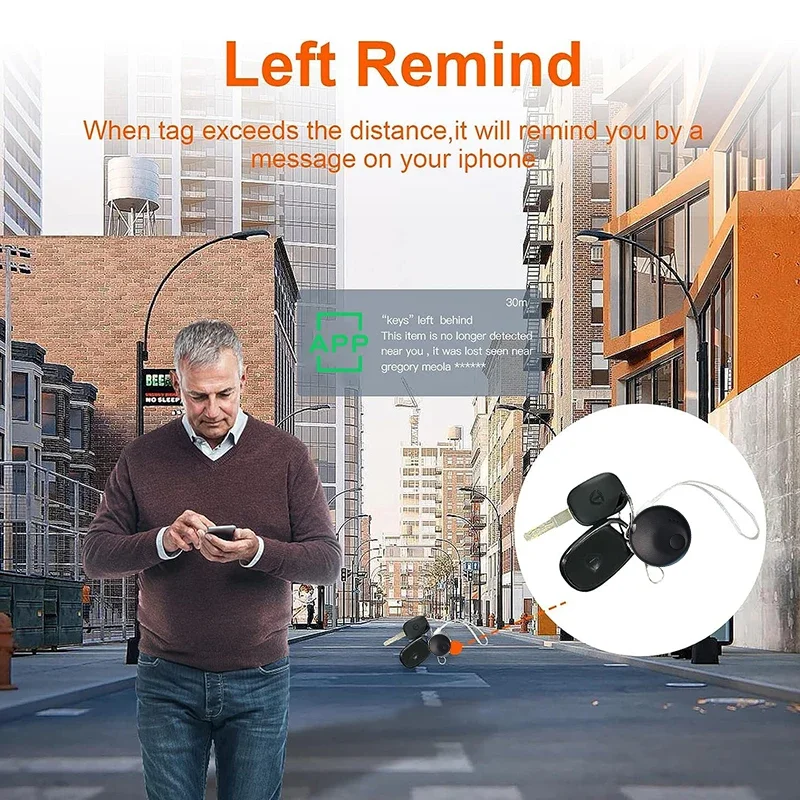 XIAOMI New Mini Smart Tag Bluetooth Luggage Tracker Works with Apple Find My (iOS Only) Item Locator For Key Luggage Backpack. 