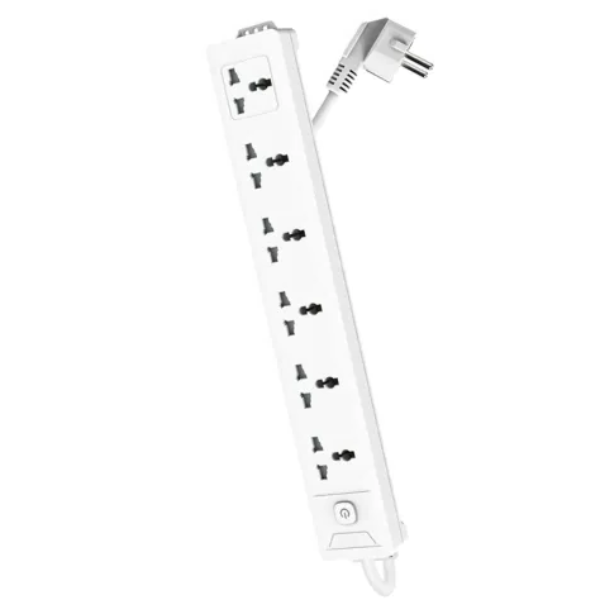 Deli ET405 2 Pin 3 Meter 6 Port Power Strip. 
