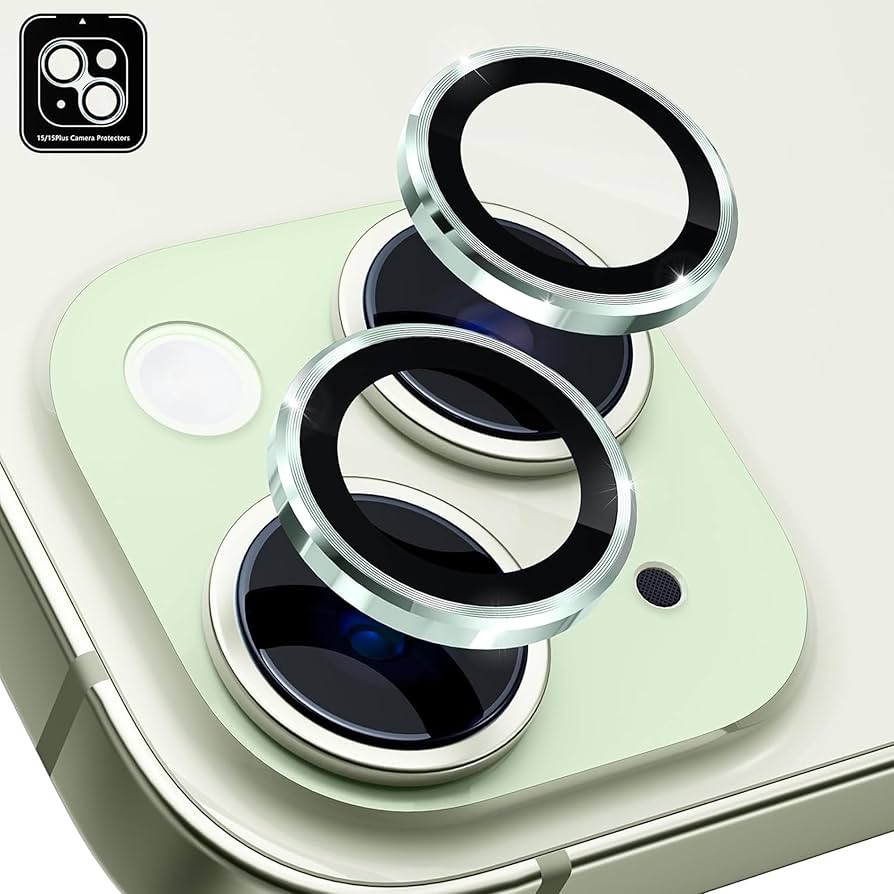 For Apple iPhone 15 Plus Camera Ring Metal Frame Camera Ring Case Glass Protector Camera Lens Shield Camera Lens Ring Case