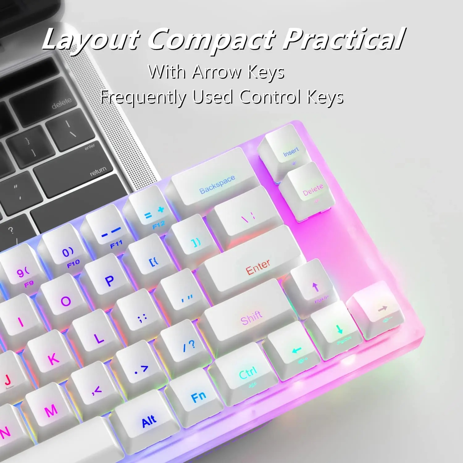 Womier K66 K87 Keys Hot Swap Mechanical Gaming Keyboard Tyce-c Wired Rgb Backlit Gateron Switch Crystalline Base For Pc Laptop. 