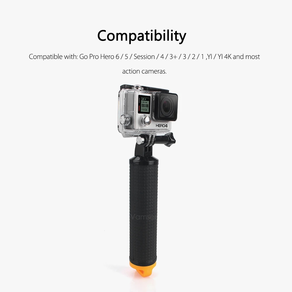 【3C VictoryEagle】Vamson for Gopro Floaty Bobber Monopod Grip selfie stick For Go Pro 8 7 6 5 Dji Action 4K. 