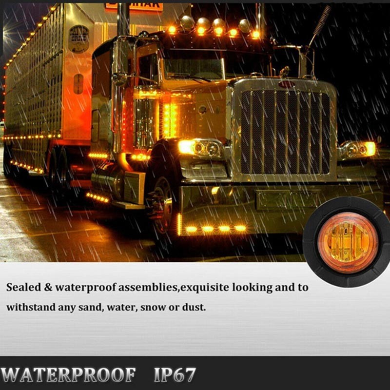 【Xiaofeng】TOHAYIE 4pc/et 12V LED ide Marker Light Auto Lorry Trailer Bu Tail Light Car Warning Lamp Turn ignal Indicator Lighting (Red). 