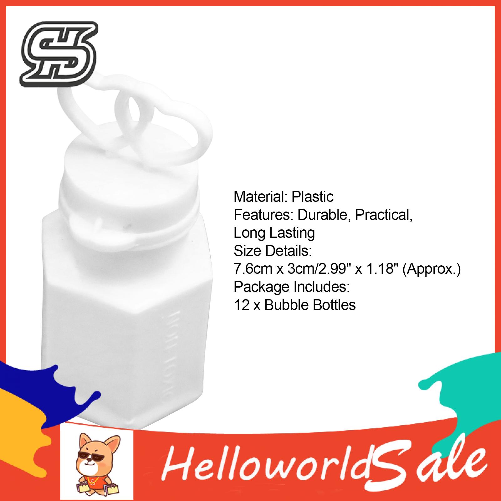 HelloWorld Bubble Maker Bottle Multipurpose DIY Empty Wedding Bubble Bottles Mini Tubes. 