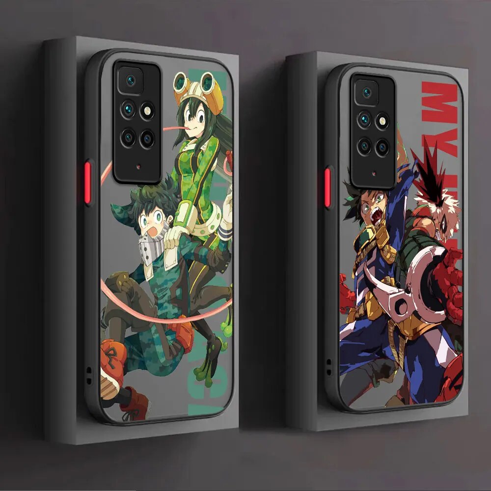 Deku My Hero Academia Phone Case for Redmi 9C 12C K40 Pro A2 9T 10 12 5G 10C 9A A1 9 Bumper Funda Shockproof Cover