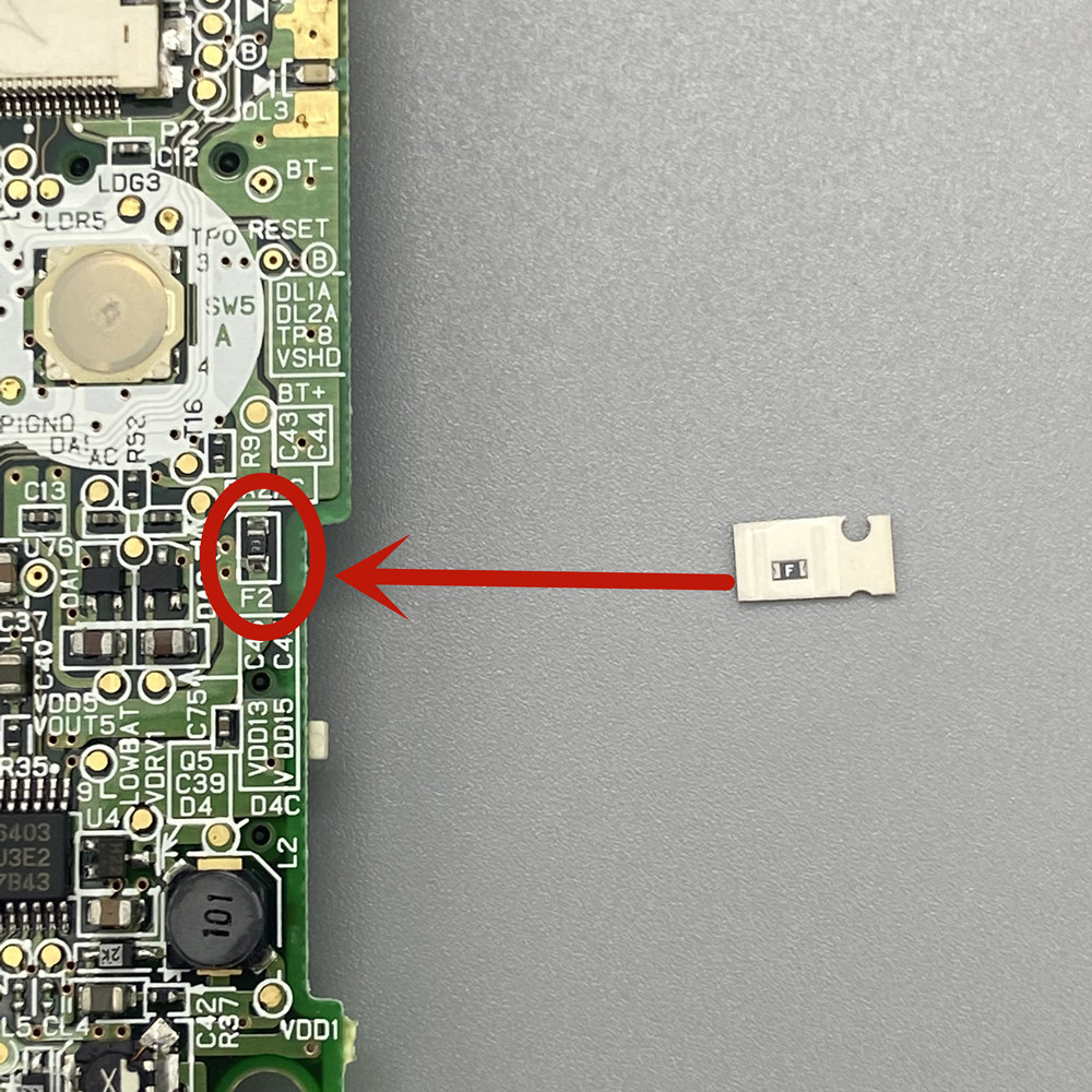High quality motherboard fuse for GBA SP game console F1 F2 fuse repair replacement. 
