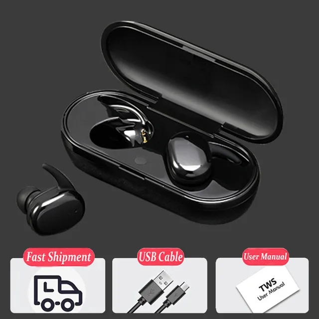 HLstar® NEW Air buds Y30 TWS Bluetooth Headphones Stereo Wireless Earphones Earbuds In-ear Noise Reduction Waterproof Headphones With Microphone For Mobile. 