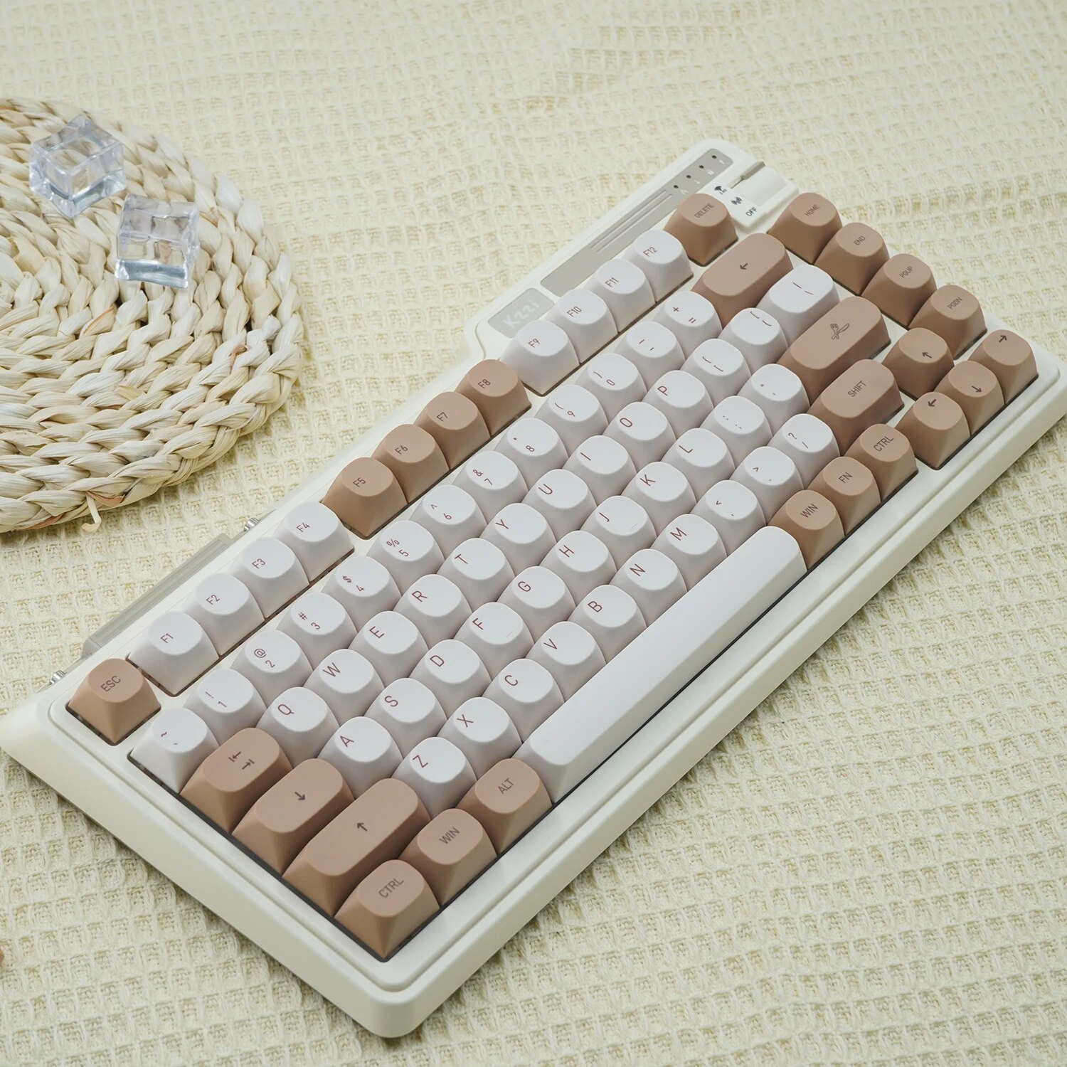 JCM MA Profile PBT Tiramisu Keycaps Alice Layout Dye-Sub Key Caps For Mechanical Gaming Keyboard ABM066 MX Switches Wooting. 