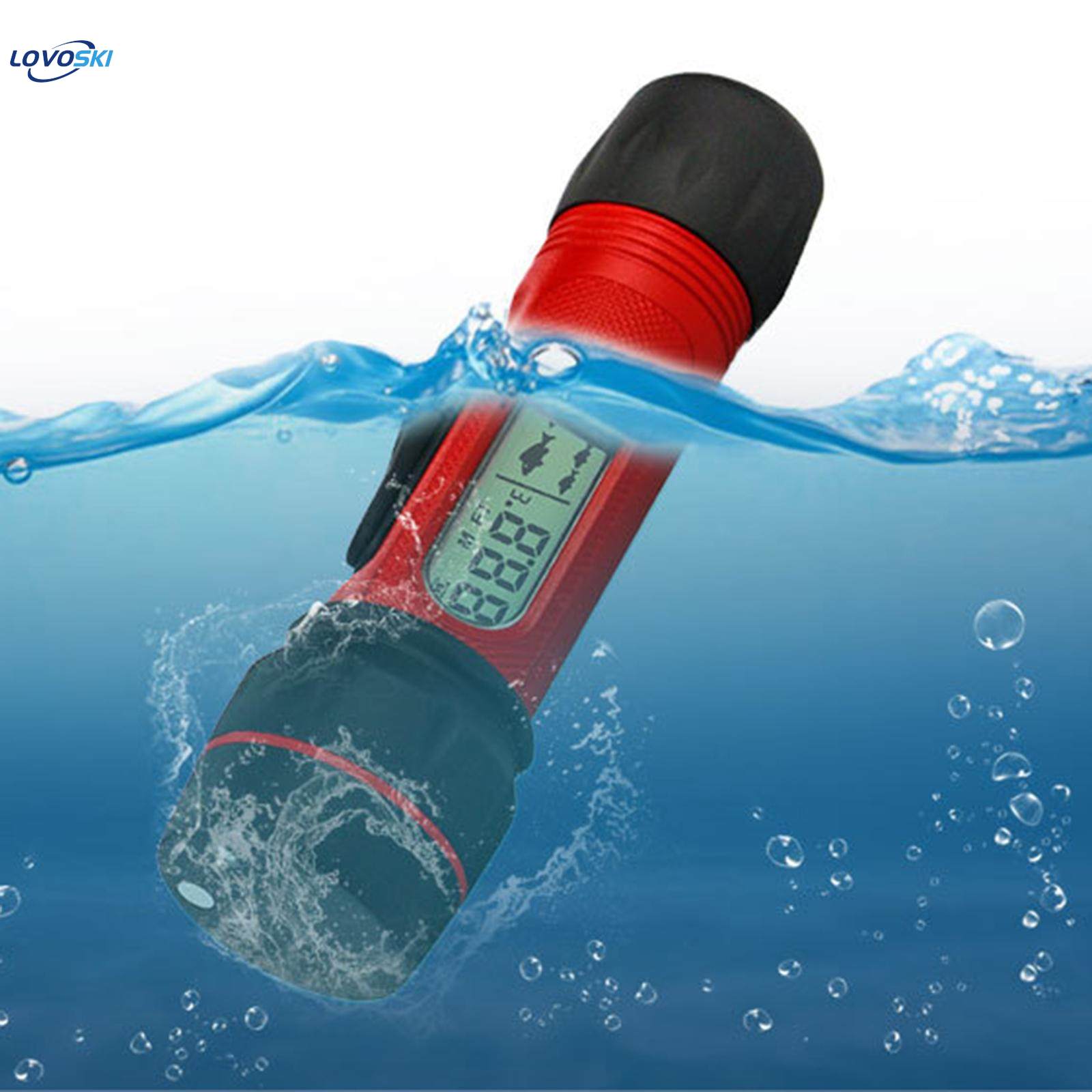 Handheld Ice Fishing Sonar Fishfinder Depth with Temperature