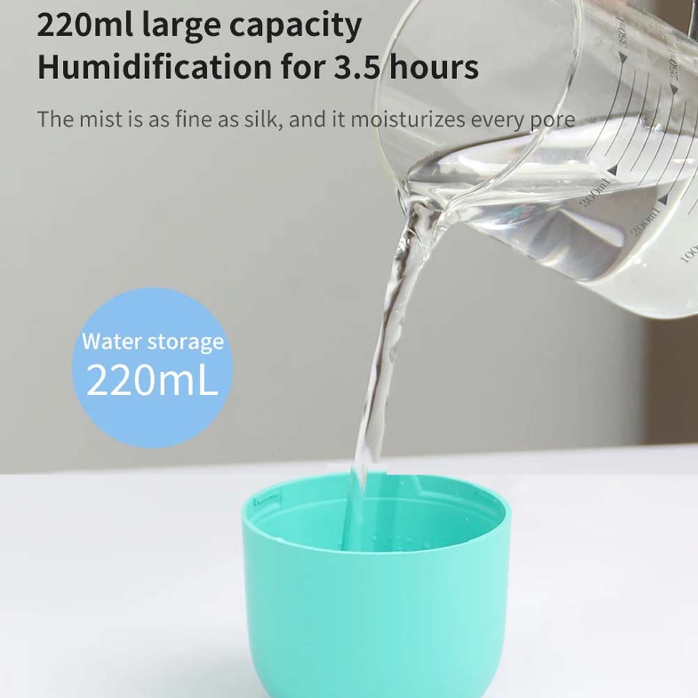 Humidifier Aroma Oil Diffuser Ultrasonic Mini USB Cool Mist Humidifier with Colorful Night Light for Home Car 220ml. 