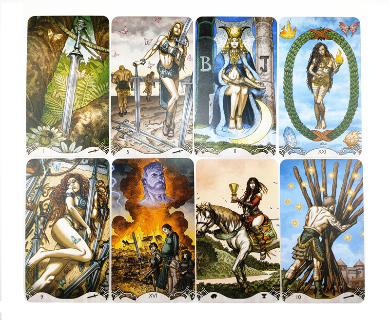 【Broad Sunlight shop】Erotic Fantasy Tarot Cards 78 English Tarot Deck Oracle for divination personal use deck board game. 