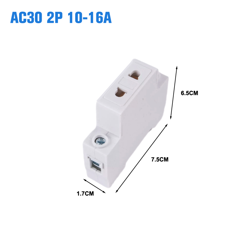 AC30 EU And AU Type 35mm DIN Rail Mount AC Power 10A 16A 25A 250V 440V 2/3/4/5 Pin Plug Modular Socket Demoo