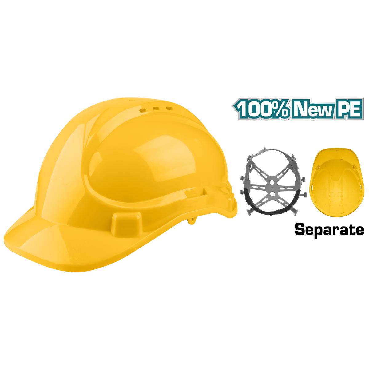 Total Safety Helmet PE Shell With Vents-TSP2612