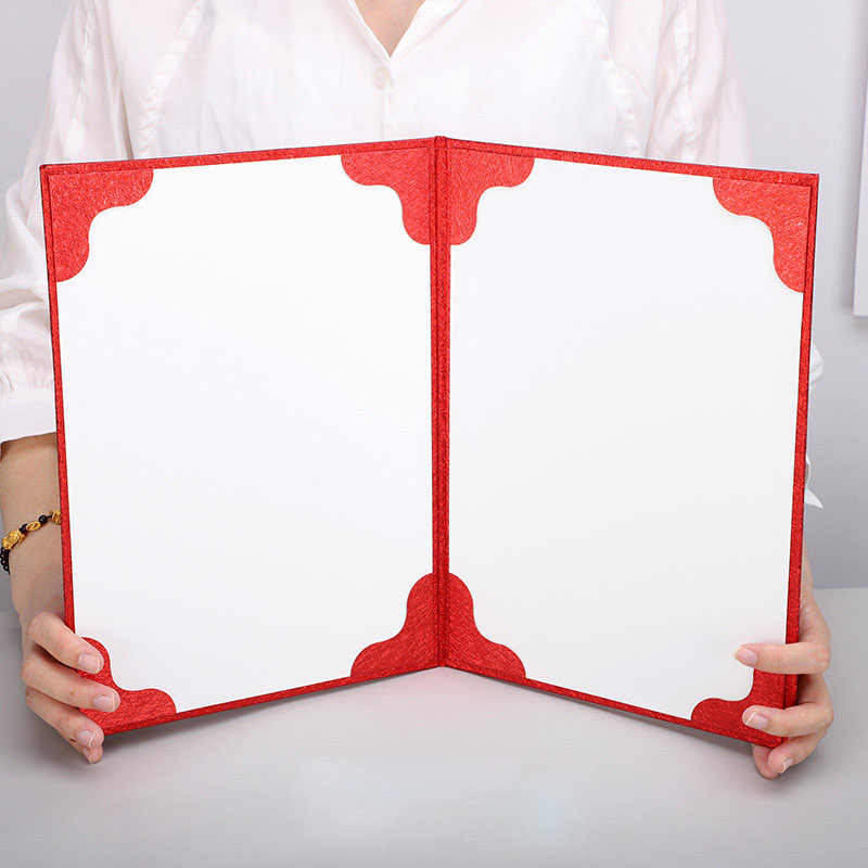A4 Hardcover Signing Contract Hosted Speech Poetry Reading Conference Agreement Folder Ceremony Wedding Book minghao. 