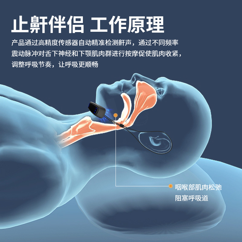 Intelligent Electric Anti-Snoring Instrument Specialized in Snoring Anti-Snoring Artifact Automatic Man's and Woman's Sleeping Dedicated Anti-Snoring Device. 
