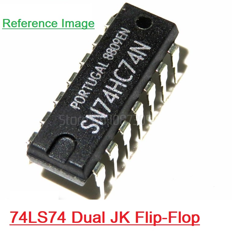 2Pcs- 7474 SN74HC74N 74HC74 74LS74 DIP 14 Pin Leads IC Dual In Package 14Pin Leads IC Breadboard Friendly IC. 