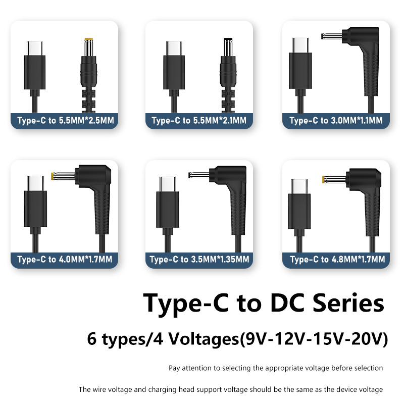 Usb Type C Pd To 9v 12v 15v 20v Dc Power Adapter Cable Charger Converter For Camera Router Mini Fan Speaker. 