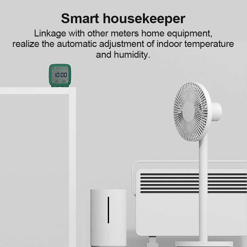 Bluetooth Temperature Humidity Sensor Night Light LCD Alarm Clock Mihome App control Thermometer Fidelity design. 
