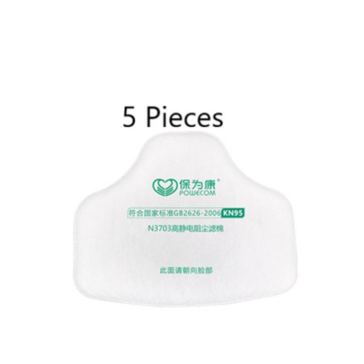 Powecom 3703 Kn95 Filter Cotton For Reusable 3700 Dust Mask Particulate Respirator Filter Protective - Mask