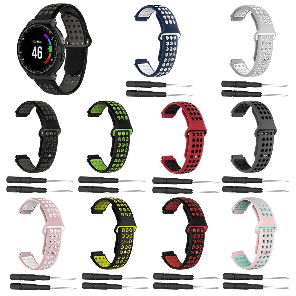 For Garmin Forerunner 735 / 735XT Two-Color Punched Breathable Silicone Watch Band For Garmin Forerunner 735 / 735XT /Garmin Forerunner 735 / 735XT. 