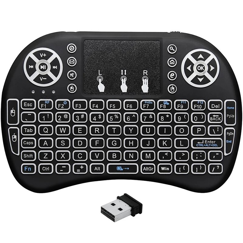 New 2.4G Mini Wireless Keyboard Handheld Touchpad Gaming Mechanic Wireless Keyboard For Smart TV Samsung LG Panasonic Toshiba. 