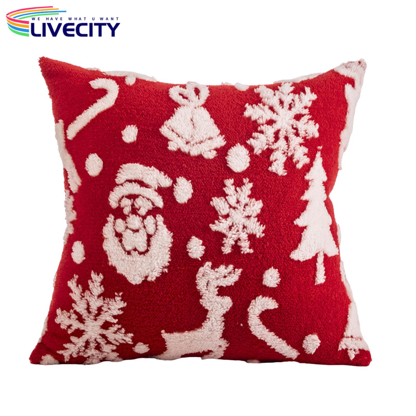 Xmas Cushion Cover 3d Elk Christmas Tree Ghost Pumpkin Pillowcase for Halloween New Year Party Decor Winter Theme Cushion Cover
