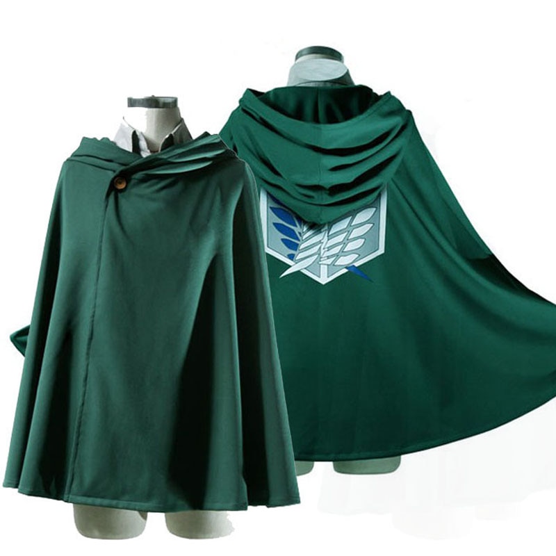 2021 Attack On Titan Costume Green Cloak Japanese Anime Cosplay