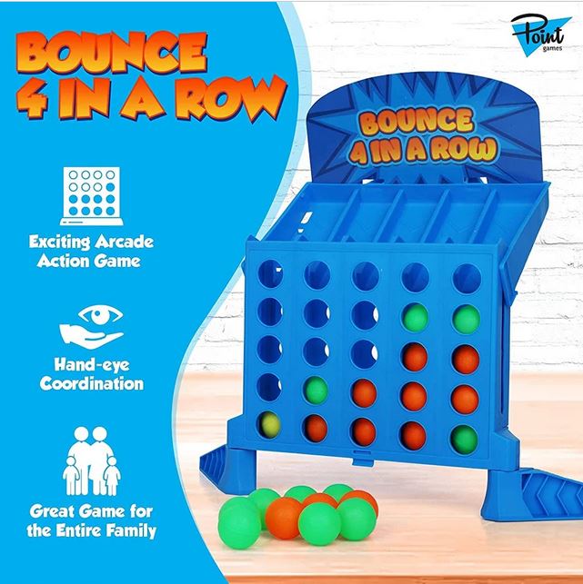 Eleboat Bouncing Ball Game, Connect 4 Shots Board Game. 