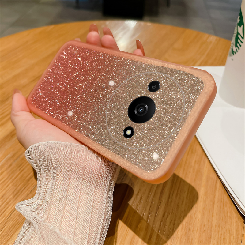 New Phone Case For Redmi A3X Cover Camera Protection Semi Transparent Soft Silicone Shockproof Exquisite Glitter Powder for Xiaomi RedmiA3X Case