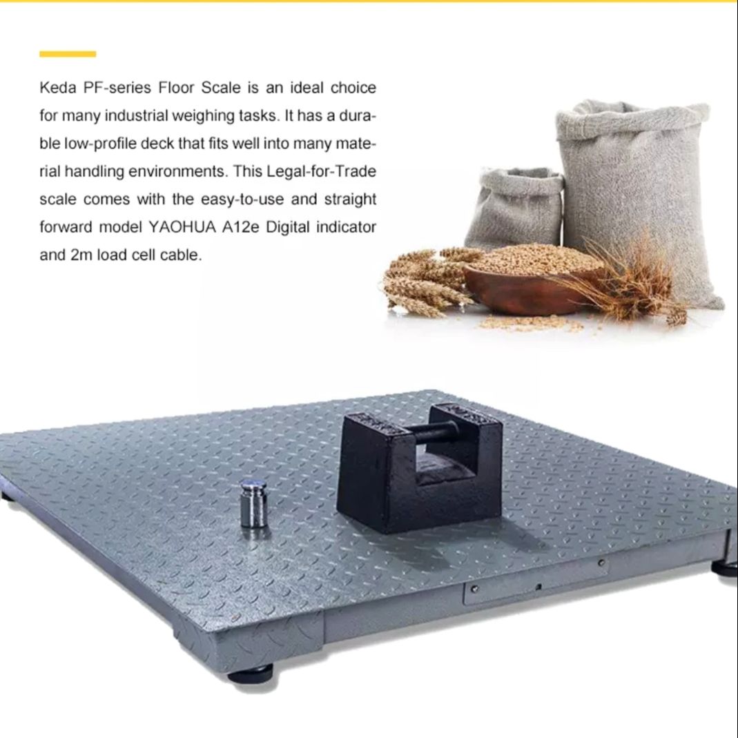 A12E Digital Floor Scale 1.5t/2t/3t/5t Capacity 4 Sensor(Iron,Cement,Steel,Engle Weighing). 