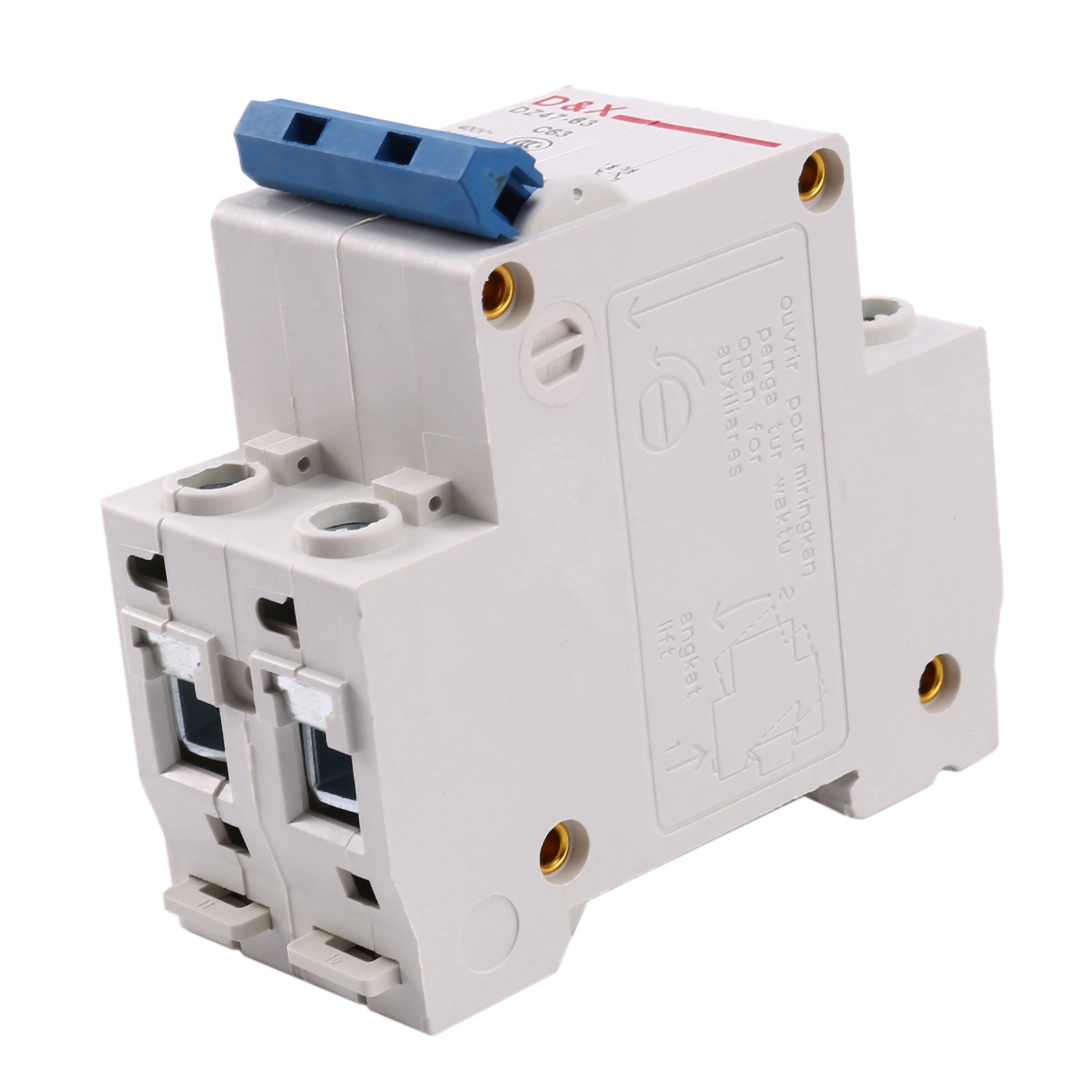 2p air switch-5 x circuit breaker switch-White & blue. 