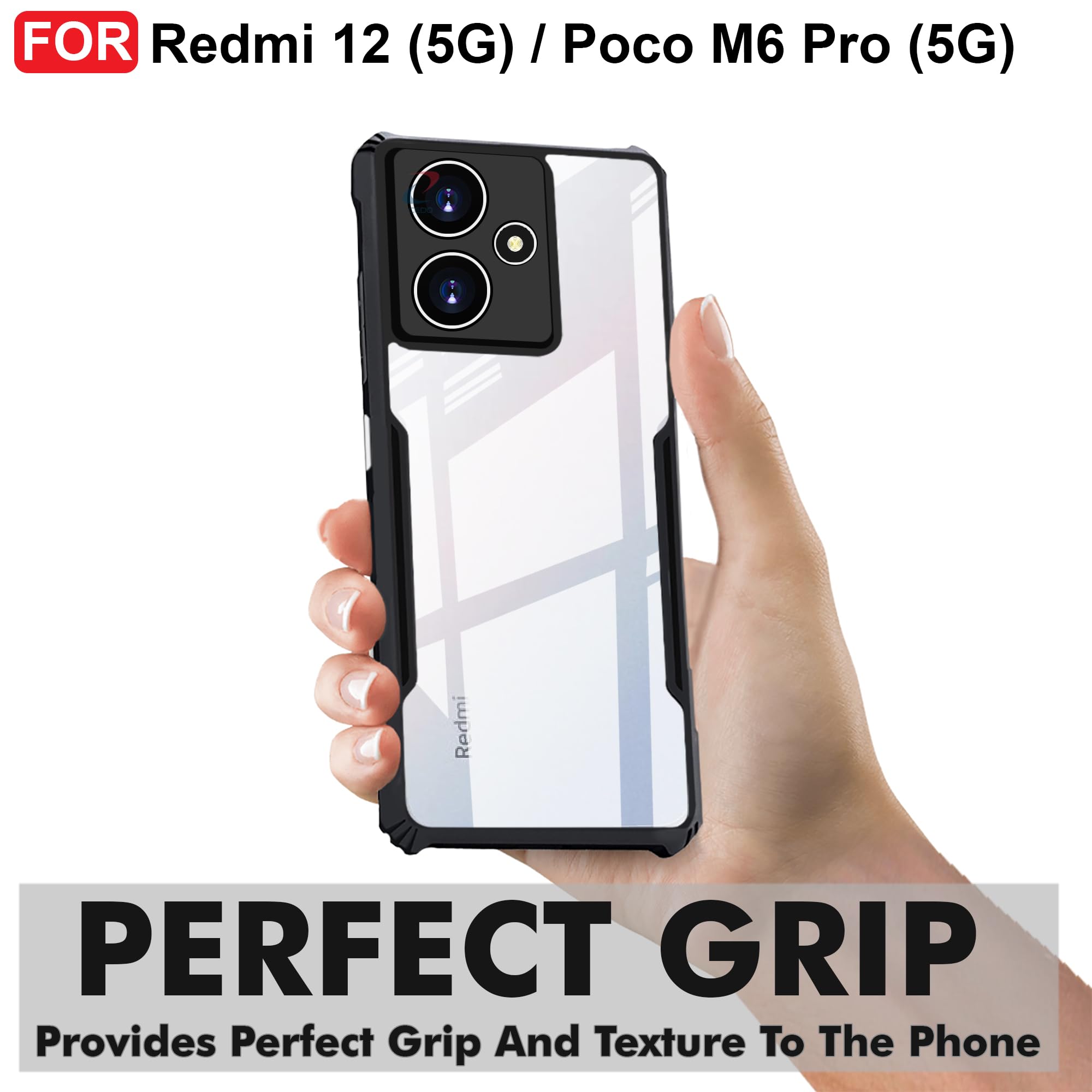 Xiaomi Redmi 12 5G Back Cover Case Xundd Fusion Cover Xiaomi Redmi Note 12 5G China Back Case Clear Transparent Case. 