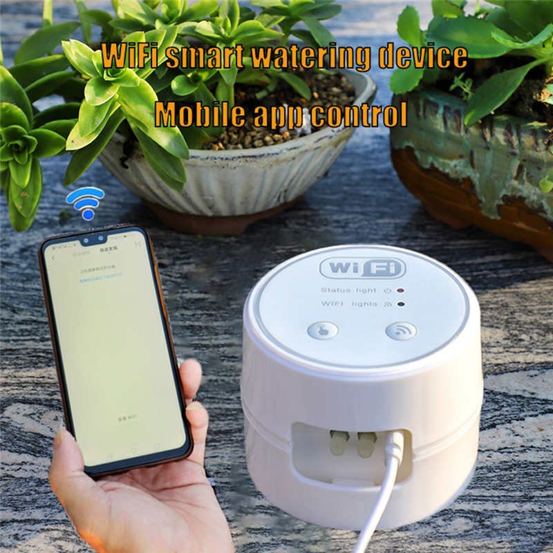Wifi Automatic Drip Irrigation Controller Garden Plant Smart Water Pump Timer Indoor Watering Irrigation System Device. 