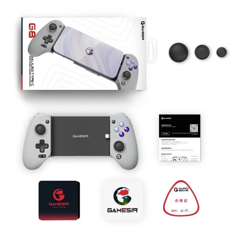 GameSir G8 Galileo Cellphone Gamepad Game Controller with Hall Effect Joystick for iPhone 15 Android Mobile Phone Cloud Gaming. 