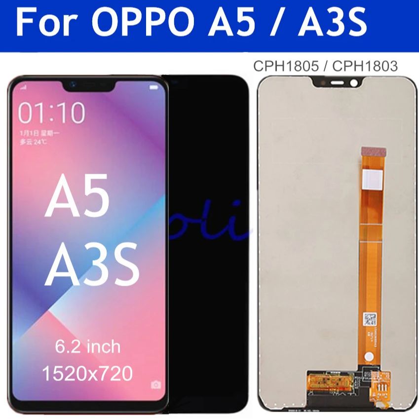 OPPO A3S / A5 LCD Display Touch Screen Assembly Replacement. 