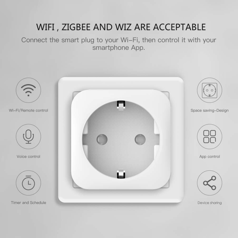 EU Smart Plug Wifi Smart Socket Smart Life Plug Smart Timer Plug Google Home Mini WiFi Switch Smart Home Automation. 