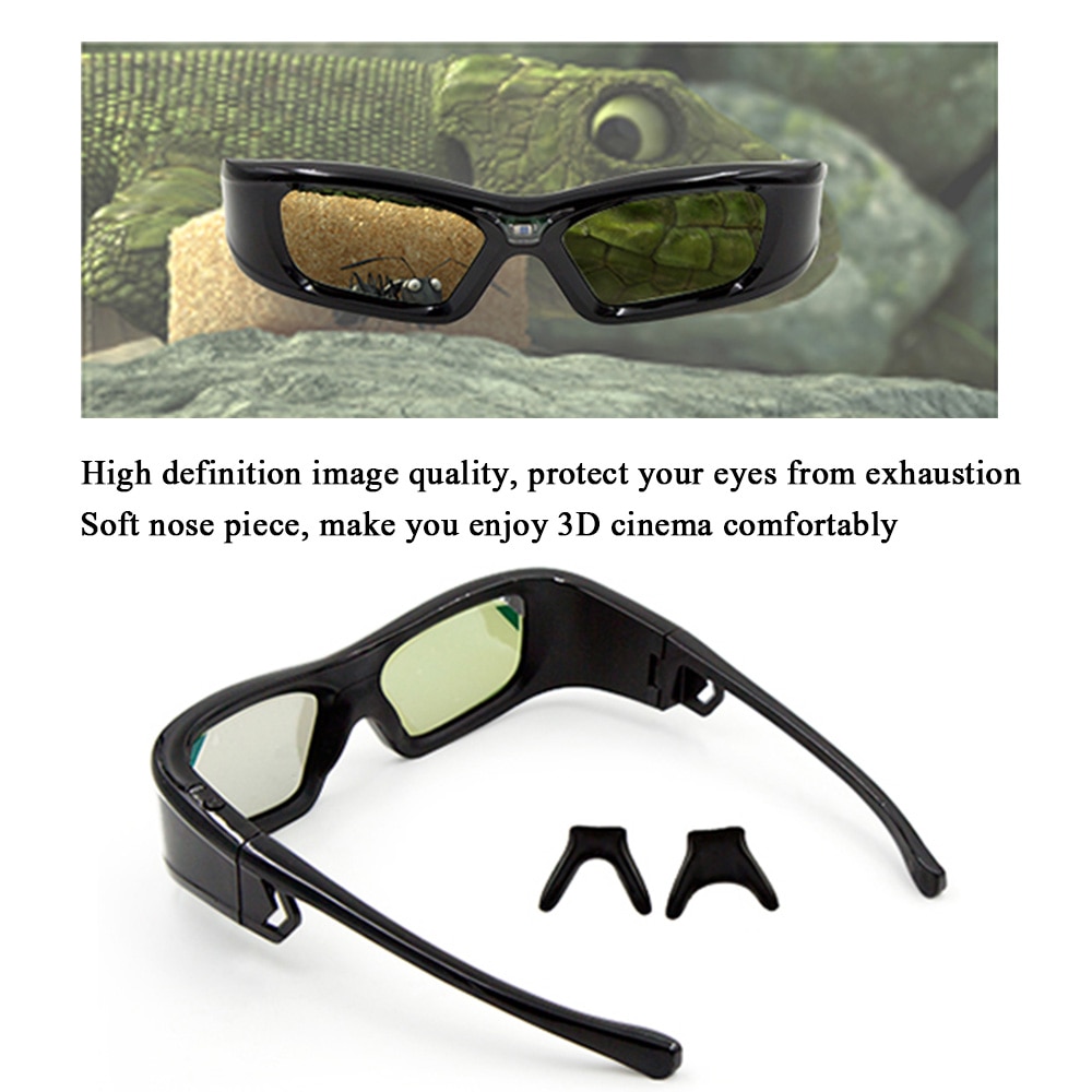 GL410 3D Glasses for Projector Full HD Active DLP Link for Optama Acer BenQ ViewSonic Sharp Dell DLP Link Projectors 3D glasses. 
