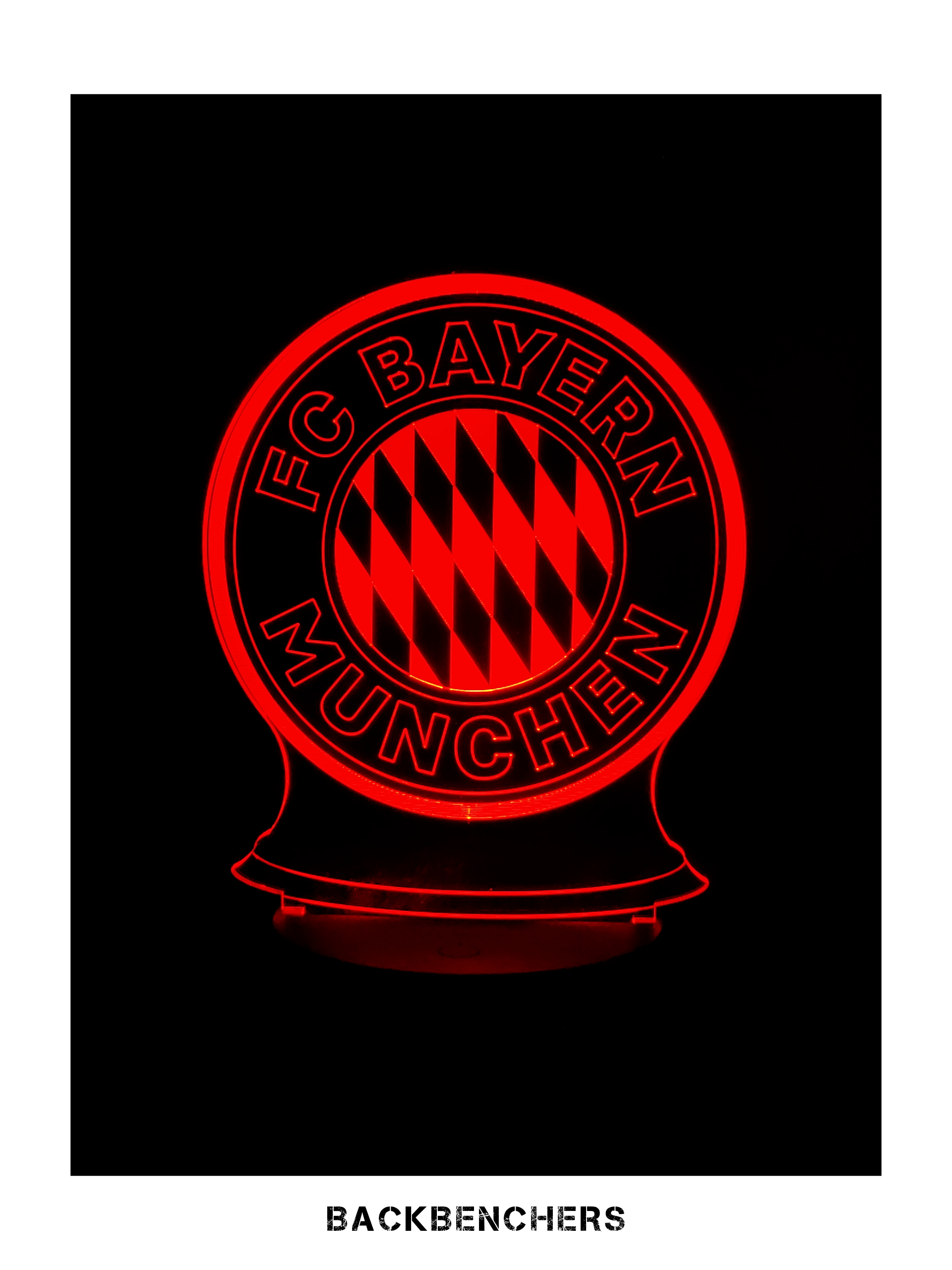 FC Bayern Munich Football 3D Club lamps 7 Color Automatically color changing mode With touch button switch