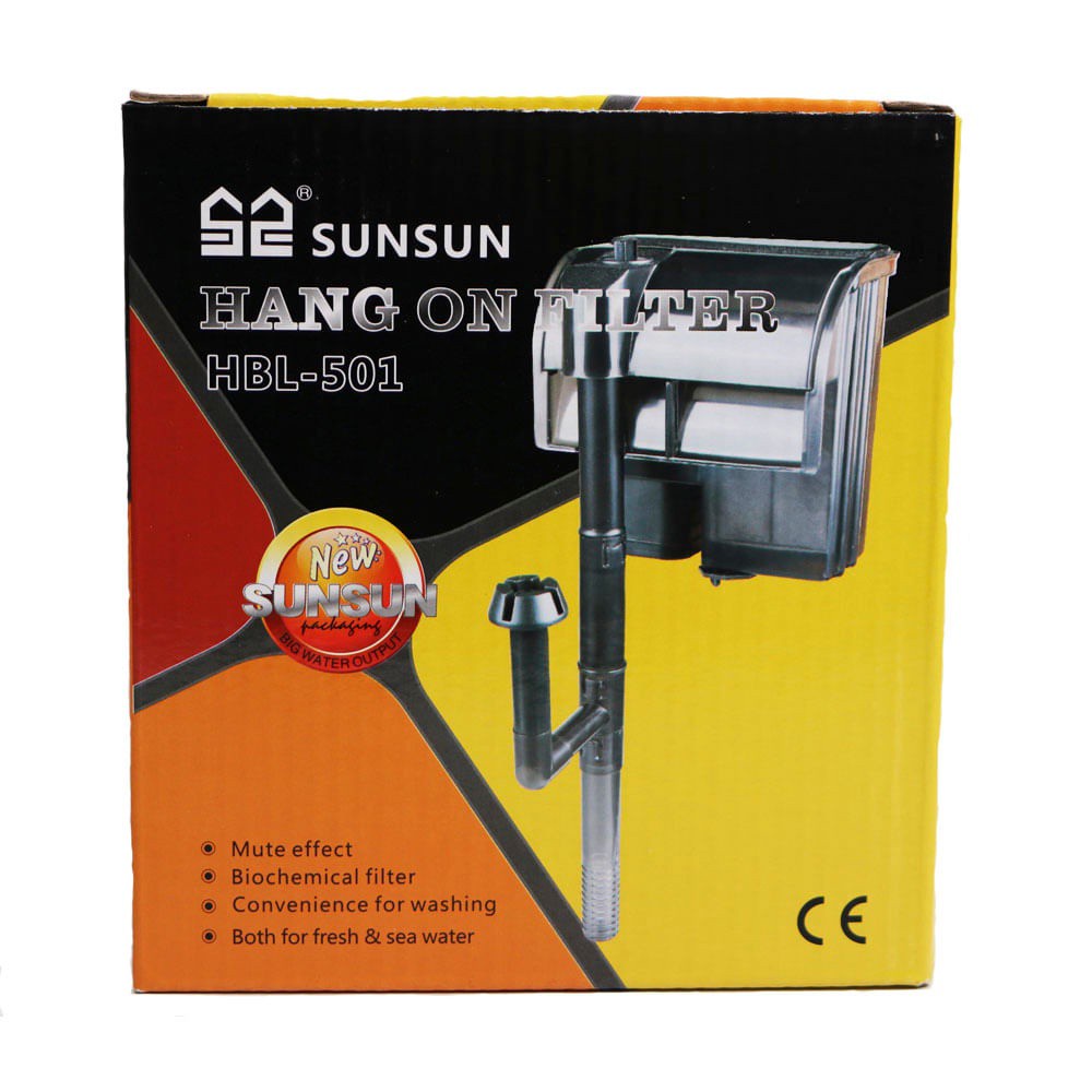 SUNSUN HBL-501 Nano Fish Tank Filter With Skimmer 400 lph  Hang On Back Filter AQUARIUM FILTER AQUARIUM ACCESSORIES HANG ON FILTER POWER FILTER. 
