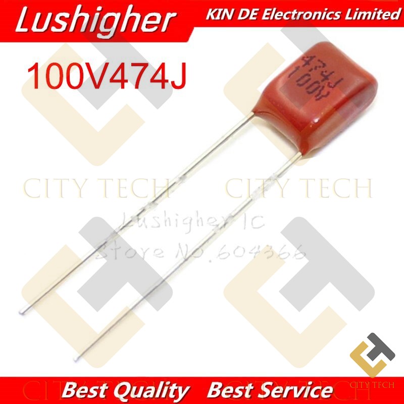 20Pcs-474j 100V Metallized 474j 100V Polypropylene Capacitor Mylar 470nF Polyester Film Capacitor Electrical Circuitry & Parts. 