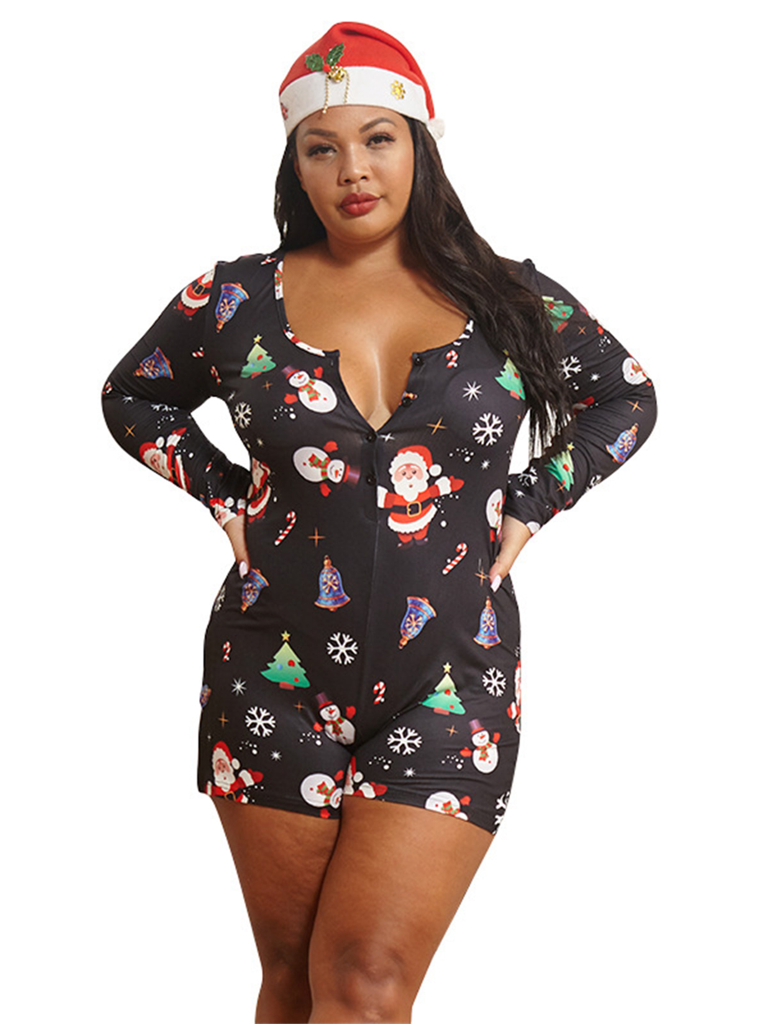 Women's Pajamas Romper, Long Sleeve 