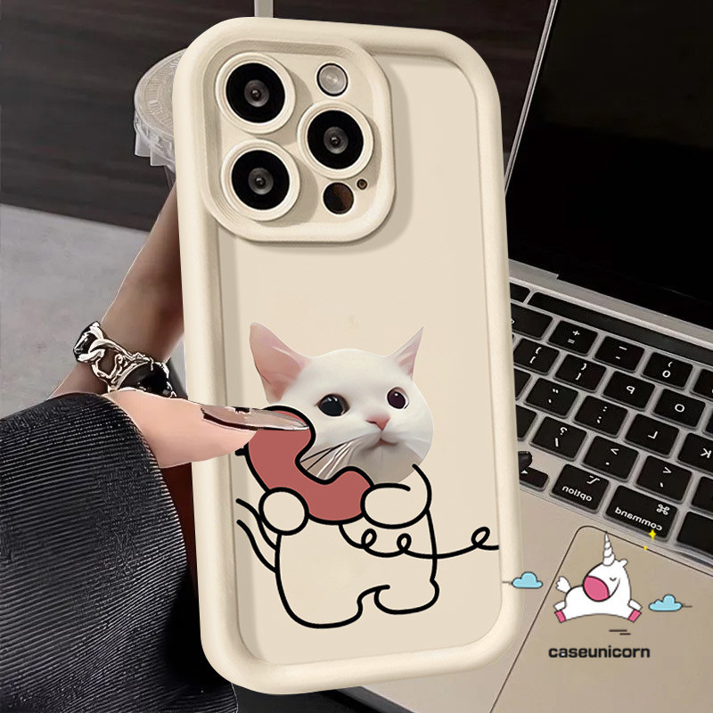 Simple Cute Kitten Puppy Angel Eye Case For Redmi 9A 13C 12C 12 10C 9 9C NFC 10A 9T A2 A1 Redmi Note 10s 12 11s 9 8 11 10 Pro Max Poco M3 X5 C55 Mi 11 Trendy Cartoon Couples Cover. 