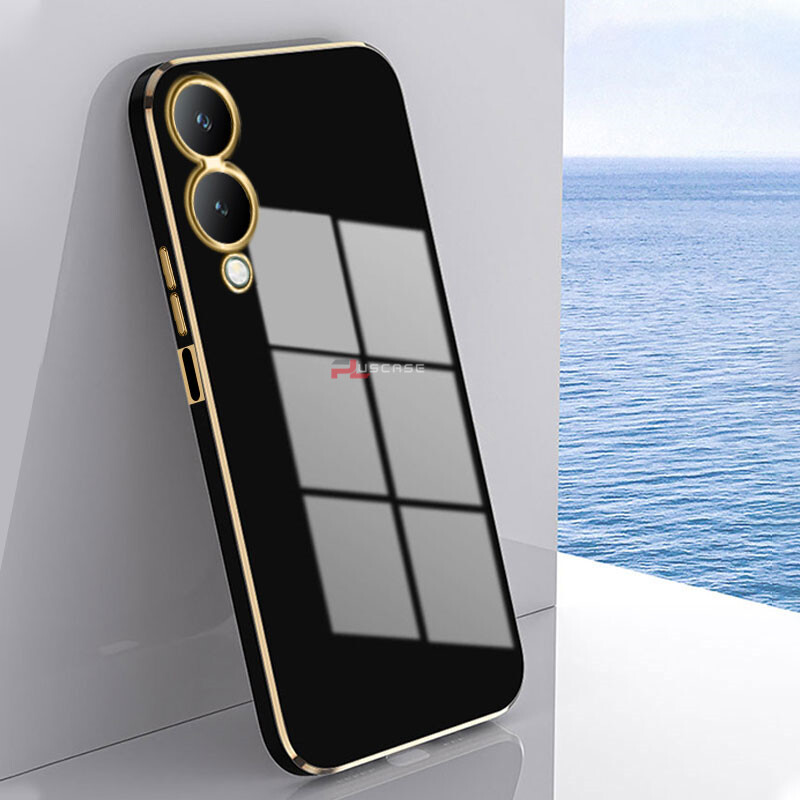 New Phone case vivo Y17S Back cover Plating Soft Case Lens Protector Square Frame Silicone Glossy Shockproof Phone Back Cover