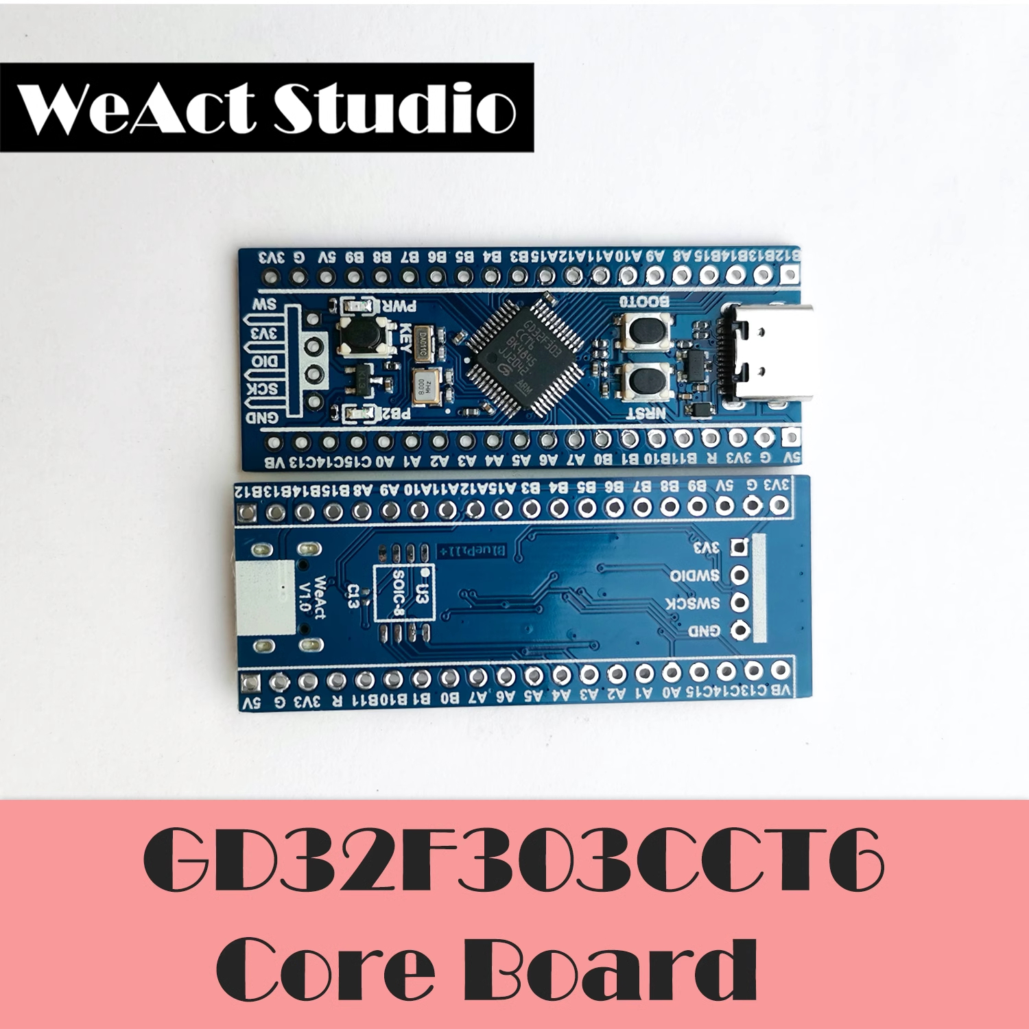 WeAct GD32F303CCT6 GD32F303 Core Board Development Board Minimum System Board. 